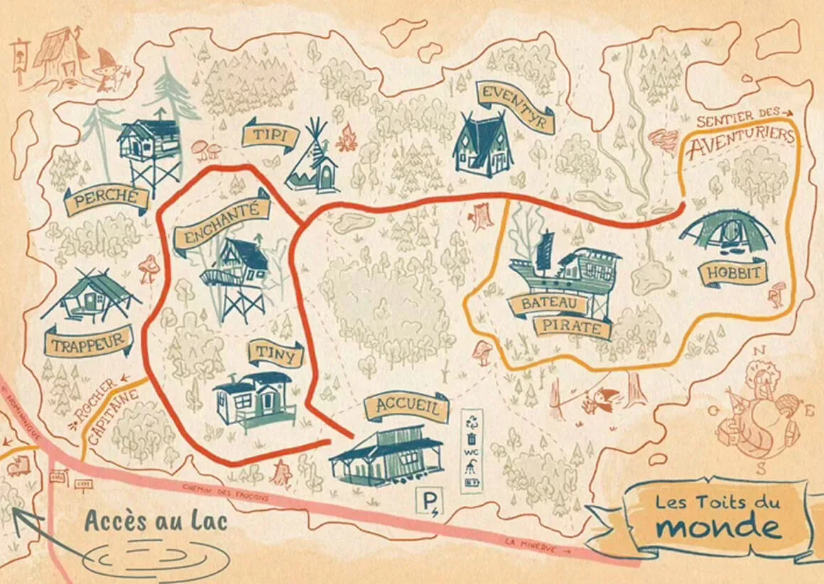 Carte des hébergements - Les Toits du monde